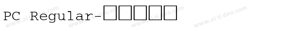 PC Regular字体转换